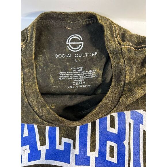 Malibu Forest Green Tie Dye Graphic Tee Large - Picture 5 of 6